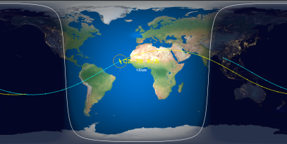 CZ-3B Rocket Body (ID 47322) Reentry Prediction Image