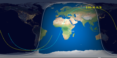 SL-4 Rocket Body (ID 47547) Reentry Prediction Image