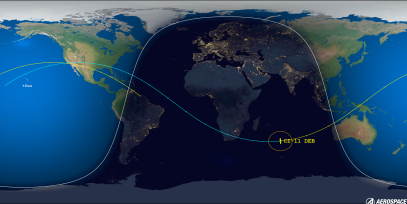 CZ-11 DEB (ID 45613) Reentry Prediction Image