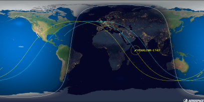 STARLINK-1743 (ID 46568) Reentry Prediction Image