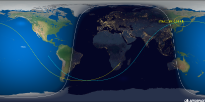 STARLINK-1919 (ID 46769) Reentry Prediction Image