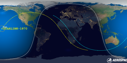 STARLINK-1870 (ID 47156) Reentry Prediction Image