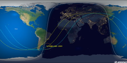 STARLINK-1889 (ID 47172) Reentry Prediction Image