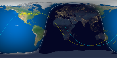 STARLINK-3693 (ID 52104) Reentry Prediction Image