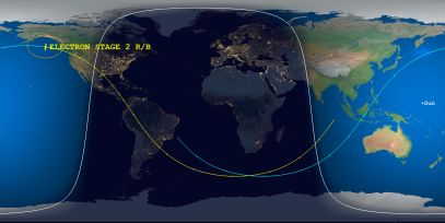 Electron Stage 2 R/B (ID 52198) Reentry Prediction Image