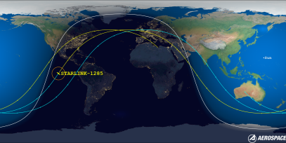 STARLINK-1285 (ID 45410) Reentry Prediction Image