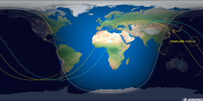 STARLINK-2183 (ID 47765) Reentry Prediction Image