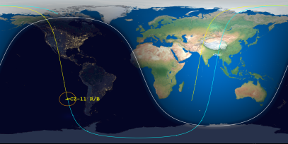 CZ-11 R/B (ID 52393) Reentry Prediction Image