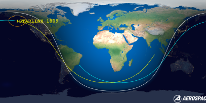 STARLINK-1809 (ID 46708) Reentry Prediction Image