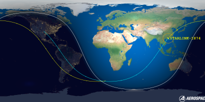 STARLINK-1874 (ID 47159) Reentry Prediction Image
