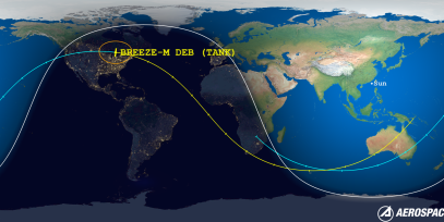 BREEZE-M DEB (TANK) (ID 39024) Reentry Prediction Image