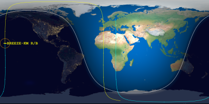 BREEZE-KM R/B (ID 39454) Reentry Prediction Image