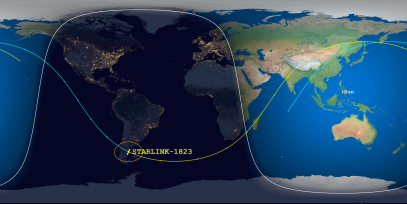 STARLINK-1823 (ID 46720) Reentry Prediction Image