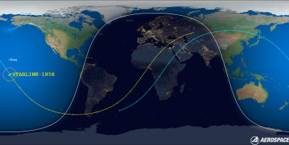 STARLINK-1858 (ID 47145) Reentry Prediction Image