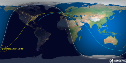 STARLINK-1885 (ID 47168) Reentry Prediction Image