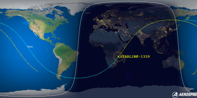 STARLINK-1339 (ID 45533) Reentry Prediction Image