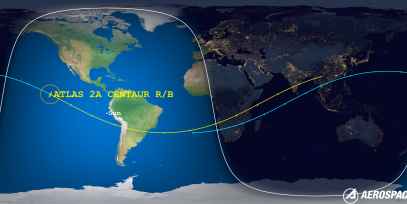 ATLAS 2A CENTAUR R/B (ID 27390) Reentry Prediction Image