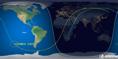 COSMOS 2469 (ID 37170) Reentry Prediction Image