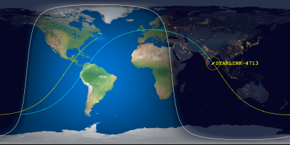 STARLINK-4713 (ID 53822) Reentry Prediction Image