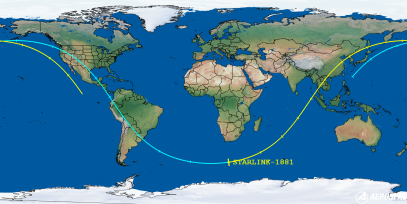STARLINK-1881 (ID 47166) Reentry Prediction Image