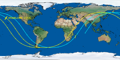 STARLINK-1016 (ID 44722)  Reentry Prediction Image