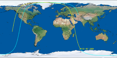 CZ-4C DEB (ID 44208) Reentry Prediction Image