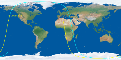 OBJECT H (ID 46834) Reentry Prediction Image