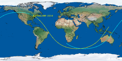 STARLINK-2216 (ID 48012) Reentry Prediction Image