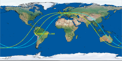 STARLINK-1348 (ID 45561) Reentry Prediction Image