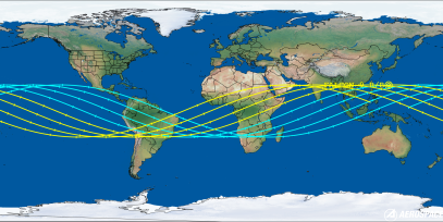 FALCON 9 R/B (ID 40426) Reentry Prediction Image