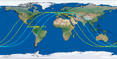 STARLINK-1472 (ID 45736) Reentry Prediction Image