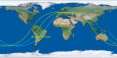 STARLINK-4069 (ID 53271) Reentry Prediction Image