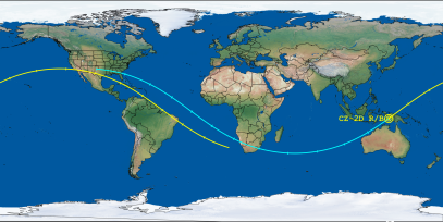 CZ-2D R/B (ID 57887) Reentry Prediction Image