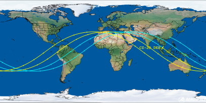 CZ-2D DEB (ID 58144) Reentry Prediction Image