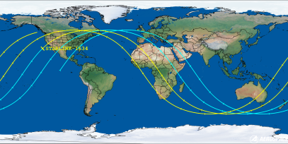 STARLINK-1634 (ID 46152) Reentry Prediction Image