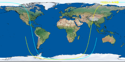 CERES-1 R/B (ID 57423) Reentry Prediction Image
