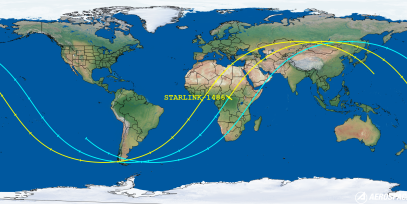 STARLINK-1486 (ID 45757) Reentry Prediction Image