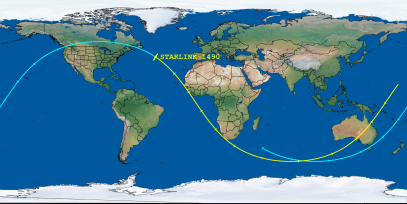 STARLINK-1490 (ID 45777) Reentry Prediction Image
