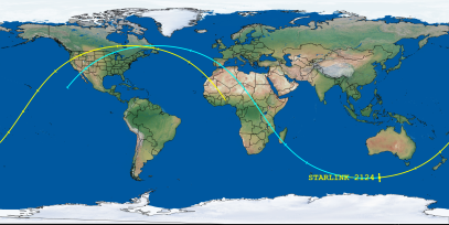 STARLINK-2124 (ID 47402) Reentry Prediction Image