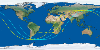 STARLINK-2689 (ID 48463) Reentry Prediction Image