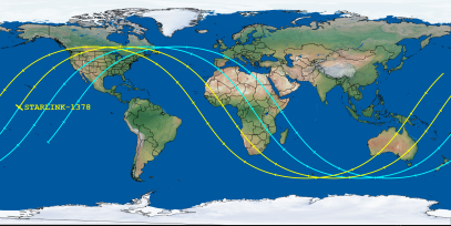 STARLINK-1378 (ID 45548) Reentry Prediction Image