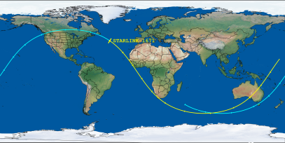 STARLINK-1671 (ID 46554) Reentry Prediction Image