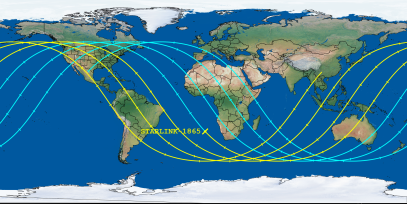 STARLINK-1865 (ID 46741) Reentry Prediction Image