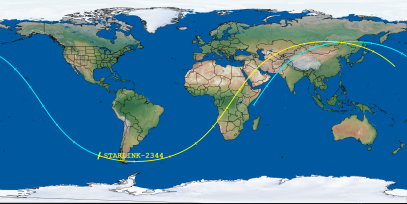 STARLINK-2344 (ID 47885) Reentry Prediction Image