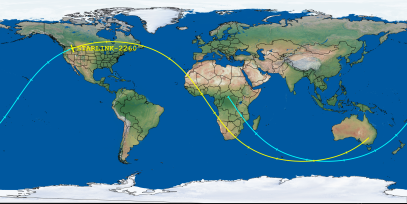 STARLINK-2260 (ID 47996) Reentry Prediction Image