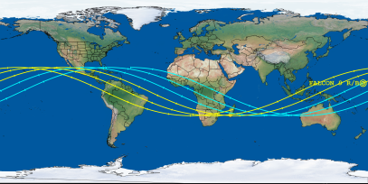 FALCON 9 R/B (ID 40108) Reentry Prediction Image
