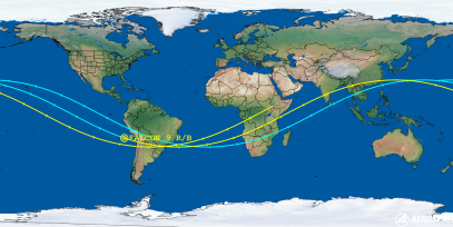 FALCON 9 R/B (ID 45921) Reentry Prediction Image