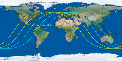 STARLINK-3840 (ID 52466) Reentry Prediction Image