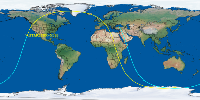 STARLINK-5583 (ID 55768) Reentry Prediction Image